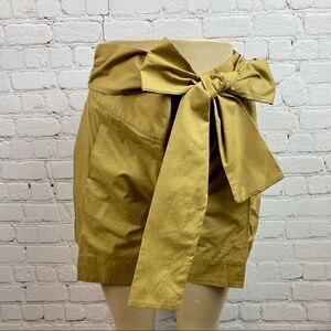 NWT J Crew Velano Bow Khaki Paper Bag Waist Tie Shorts 4